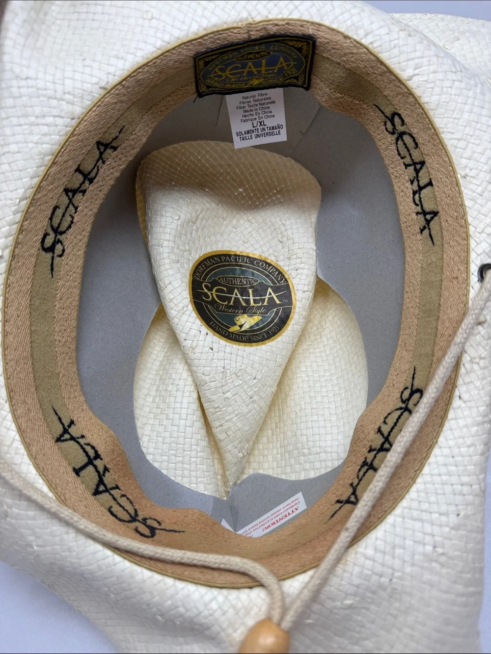 Scala Western Sun Hat Natural Fiber Ivory Concho Coastal Cowgirl boho Festival